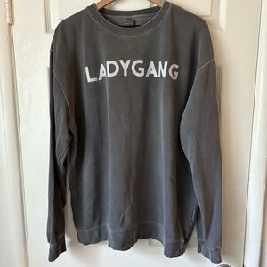 Ladygang Podcast Grey Crewneck Sweatshirt size XL